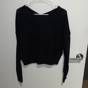 ILLA ILLA Black V-Neck Long Sleeve Top